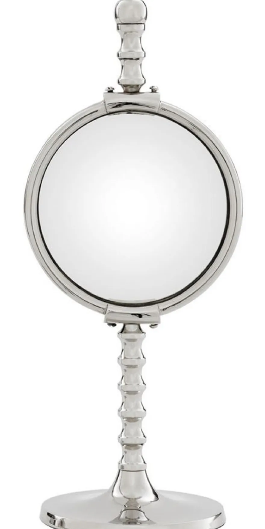 Casa Padrino Luxus Spiegel Set Silber - 2 Tischspiegel mit konvexem Spiegelglas - Deko Accessoires