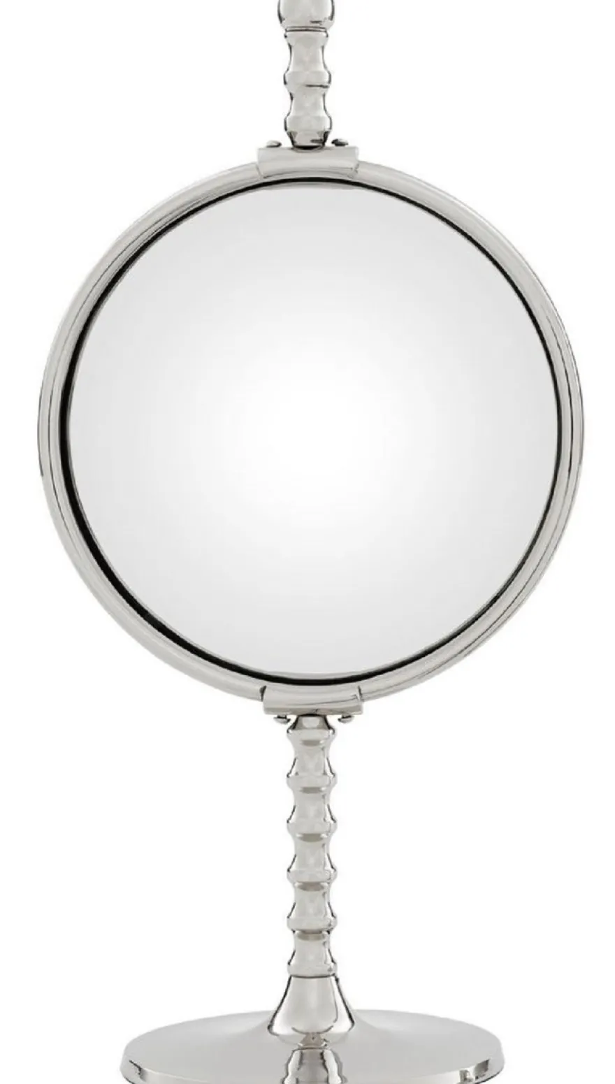Casa Padrino Luxus Spiegel Set Silber - 2 Tischspiegel mit konvexem Spiegelglas - Deko Accessoires