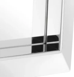 Casa Padrino Luxus Spiegel Silber 31 x 7 x H. 31 cm - Edelstahl Wandspiegel