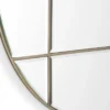 Casa Padrino Luxus Spiegel Vintage Messingfarben Ø 110 cm - Runder Wandspiegel - Wohnzimmer Spiegel - Garderoben Spiegel - Luxus Qualität