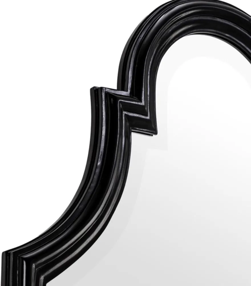 Casa Padrino Luxus Spiegel / Wandspiegel Schwarz 55 x H. 200 cm - Limited Edition