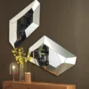 Casa Padrino Luxus Spiegel 100 x 6 x H. 160 cm - Edler Wandspiegel mit verspiegeltem Rand - Luxus Möbel