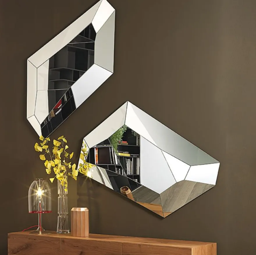Casa Padrino Luxus Spiegel 100 x 6 x H. 160 cm - Edler Wandspiegel mit verspiegeltem Rand - Luxus Möbel
