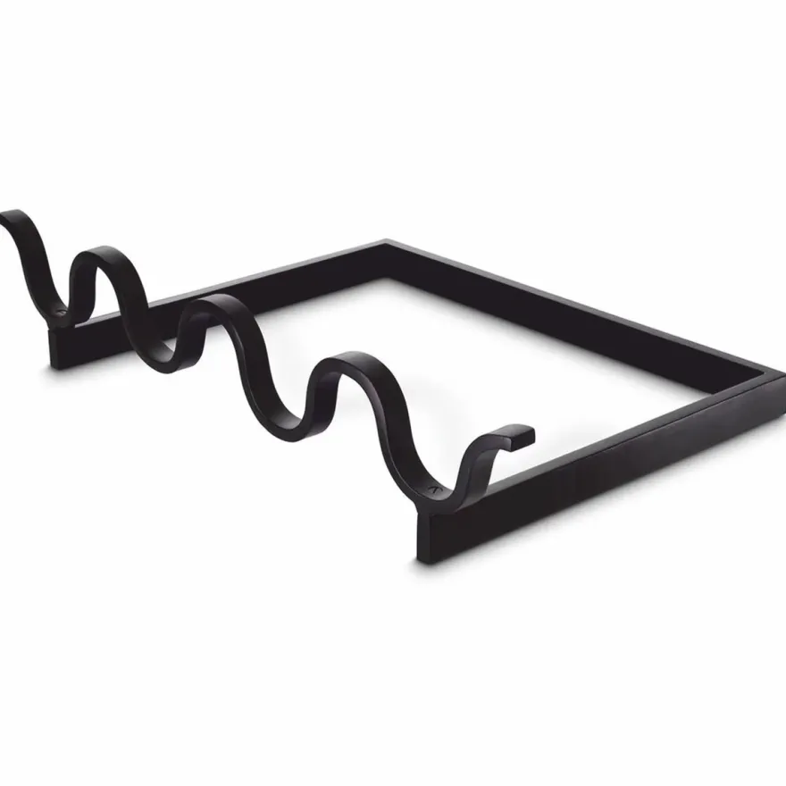 Casa Padrino Luxus Stahl Feuerbock Schwarz 73 cm - Luxus Kamin Zubehör - Luxus Accessoires - Hotel Accessoires