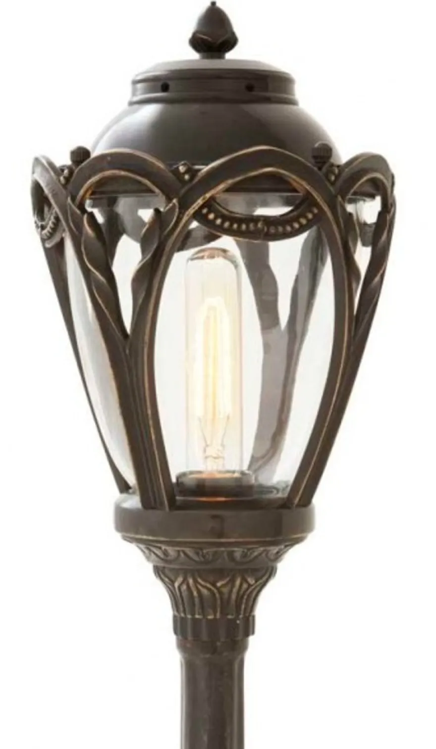 Casa Padrino Luxus Standleuchte Lincoln Park aus massivem Messing, Höhe 85 cm, Durchmesser 19 cm, Gold