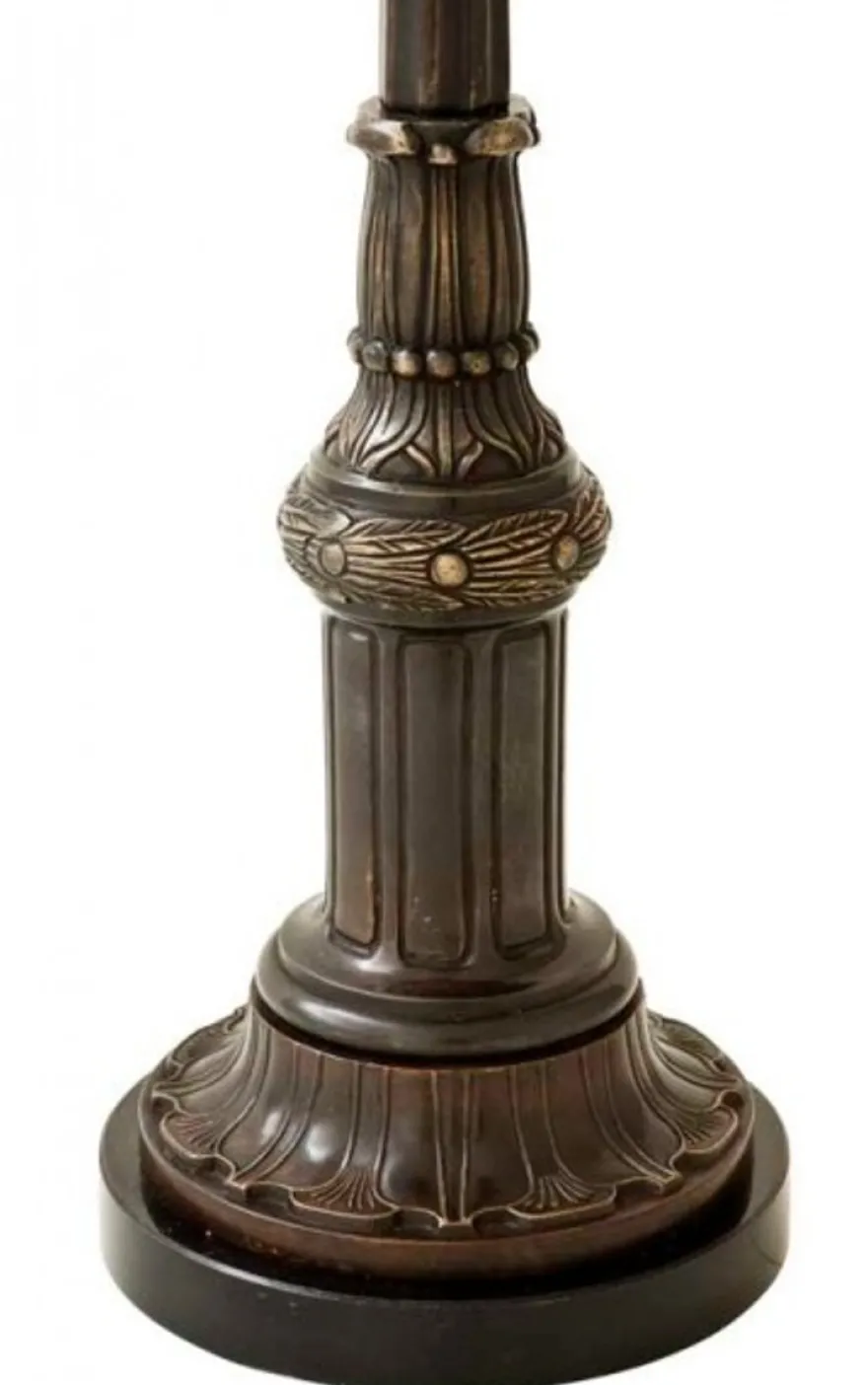 Casa Padrino Luxus Standleuchte Lincoln Park aus massivem Messing, Höhe 85 cm, Durchmesser 19 cm, Gold