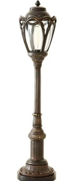 Casa Padrino Luxus Standleuchte Lincoln Park aus massivem Messing, Höhe 85 cm, Durchmesser 19 cm, Gold
