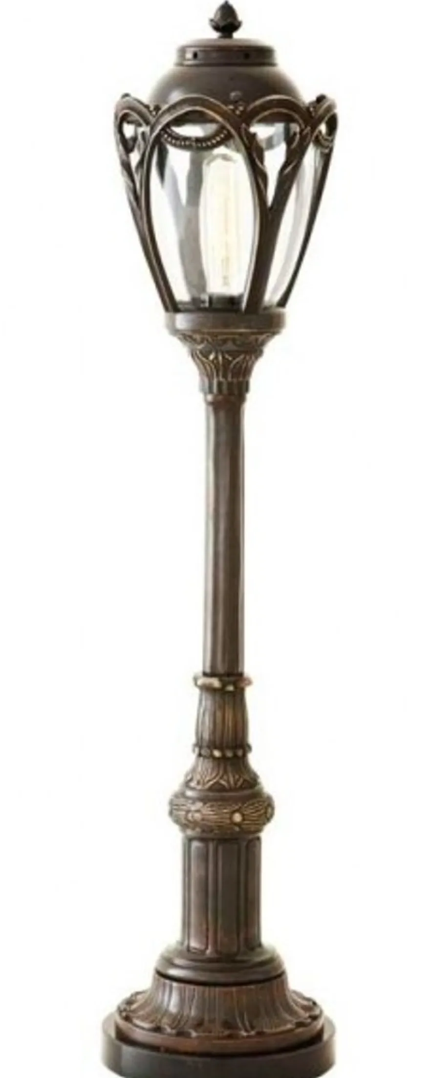 Casa Padrino Luxus Standleuchte Lincoln Park aus massivem Messing, Höhe 85 cm, Durchmesser 19 cm, Gold