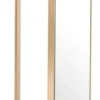 Casa Padrino Luxus Standspiegel mit Garderobenständer Messing Ø 55,5 x H. 201 cm - Freistehender drehbarer Spiegel mit Kleiderständer - Luxus Garderoben Möbel - Luxus Qualität