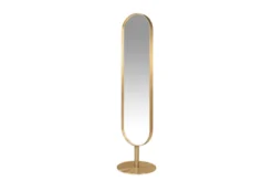 Casa Padrino Luxus Standspiegel Silber Ø 45 x H. 175 cm - Standspiegel in ganzer Körperhöhe aus Edelstahl und Glas - Luxus Deko Accessoires