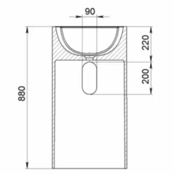 Casa Padrino Luxus Standwaschbecken Weiß Ø 46 x H. 88 cm - Badezimmer Accessoires