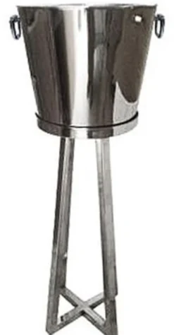 Casa Padrino Luxus Stand Weinkühler Messing H 80 cm, Durchmesser 35 cm - Weinhalter Hotel Dekoration Champagner Sekt Kühler