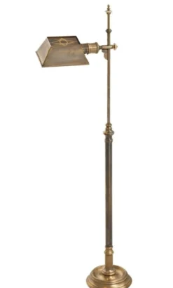 Casa Padrino Luxus Stehleuchte Vintage Messing 21,5 x 20,5 x H. 130 cm - Antikstil Möbel