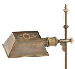 Casa Padrino Luxus Stehleuchte Vintage Messing 21,5 x 20,5 x H. 130 cm - Antikstil Möbel