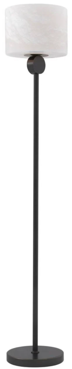 Casa Padrino Luxus Stehleuchte Bronze / Alabaster Ø 30 x H. 171 cm - Moderne Stehlampe mit rundem Alabaster Lampenschirm - Luxus Leuchten