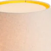 Casa Padrino Luxus Stehleuchte Schwarz / Creme Ø 55 x H. 160 cm - Massivholz Stehlampe mit rundem Lampenschirm - Luxus Stehleuchten - Luxus Leuchten - Luxus Interior