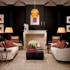 Casa Padrino Luxus Stehleuchte Schwarz / Creme Ø 55 x H. 160 cm - Massivholz Stehlampe mit rundem Lampenschirm - Luxus Stehleuchten - Luxus Leuchten - Luxus Interior