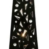 Casa Padrino Luxus Stehleuchte Obelisk Schwarz / Gold 22 x 22 x H. 105 cm - Handbemalte Keramik Stehlampe mit Swarovski Kristallglas - Luxus Lampe
