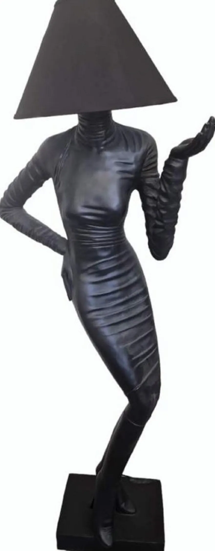 Casa Padrino Luxus Stehleuchte Dame Schwarz H. 187 cm