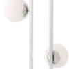 Casa Padrino Luxus Stehleuchte Silber / Weiß 40 x 34,5 x H. 175 cm - Moderne Wohnzimmer Lampe - Luxus Kollektion