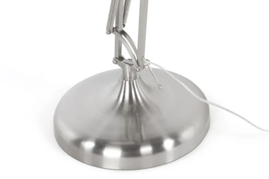 Casa Padrino Luxus Stehleuchte im klassischen Stil aus gebürstetem Metall in Silber - H 230 cm