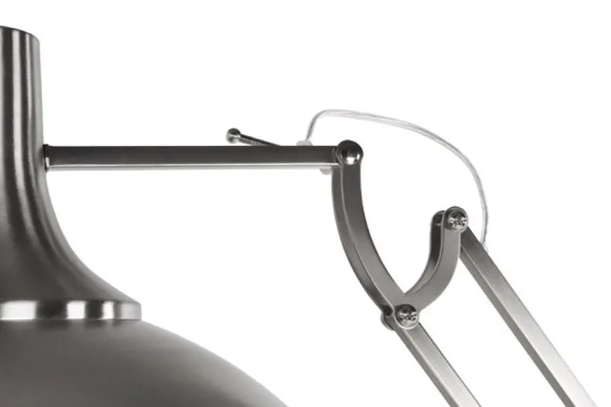 Casa Padrino Luxus Stehleuchte im klassischen Stil aus gebürstetem Metall in Silber - H 230 cm