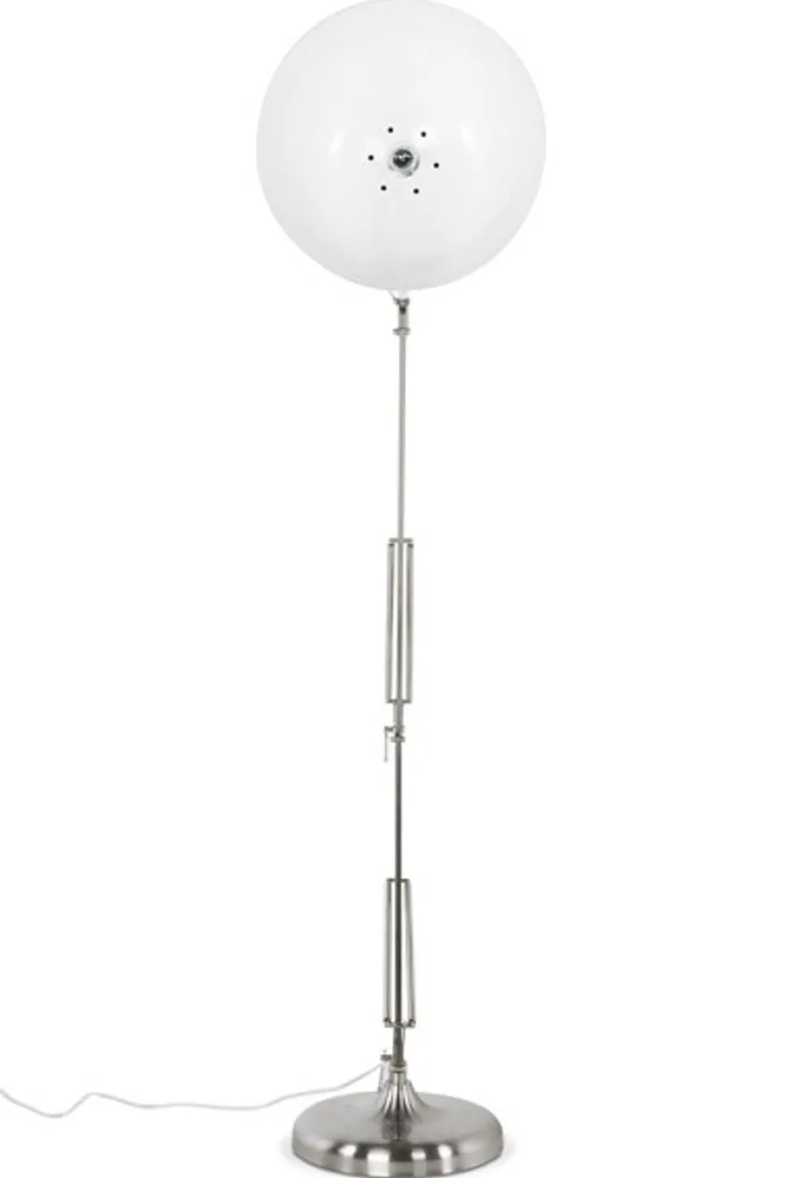 Casa Padrino Luxus Stehleuchte im klassischen Stil aus gebürstetem Metall in Silber - H 230 cm