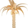 Casa Padrino Luxus Stehleuchte Palme Naturfarben Ø 260 x H. 280 cm - Rattan Stehlampe im Palmen Design - Wohnzimmer Stehleuchte - Luxus Leuchten - Luxus Stehleuchten