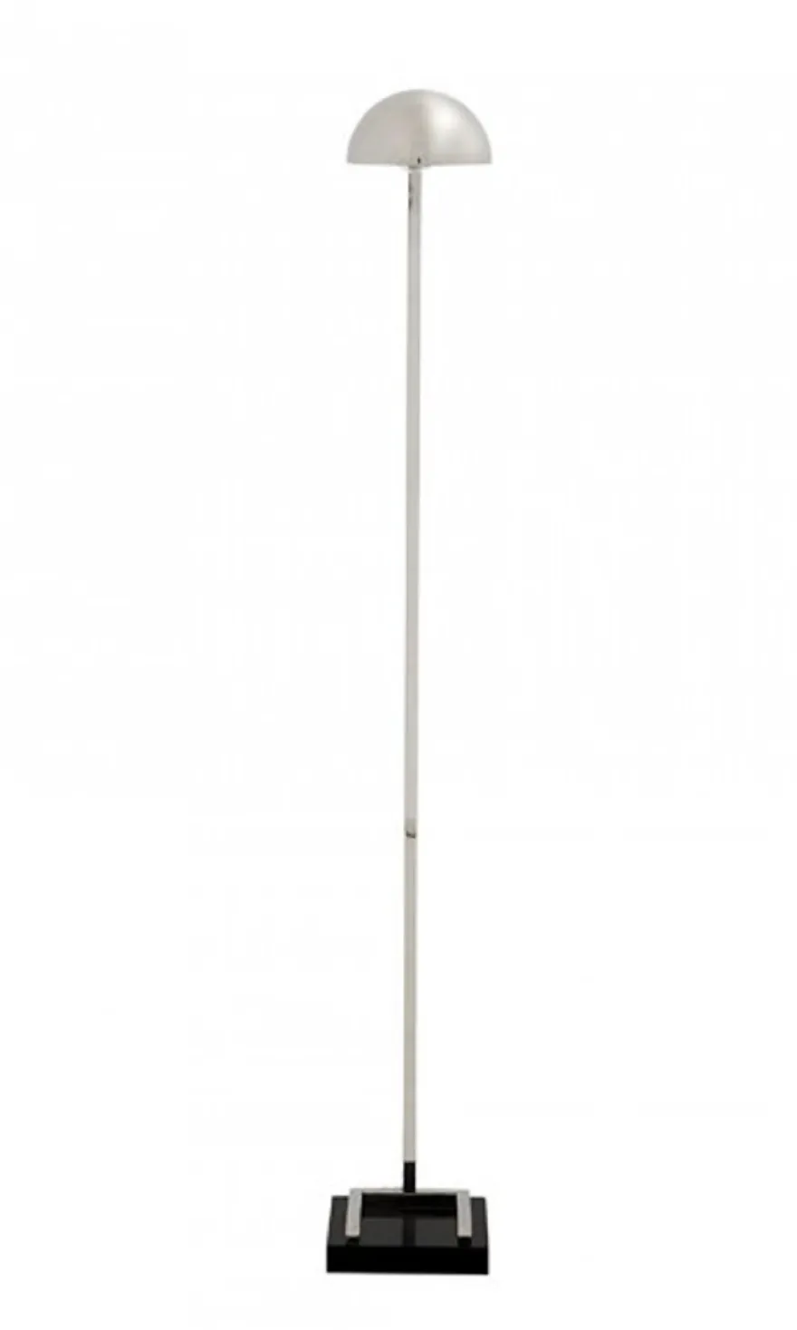 Casa Padrino Luxus Stehleuchte Nickel - Elegante Design Bodenleuchte in Nickel und Schwarz, 131 cm Höhe