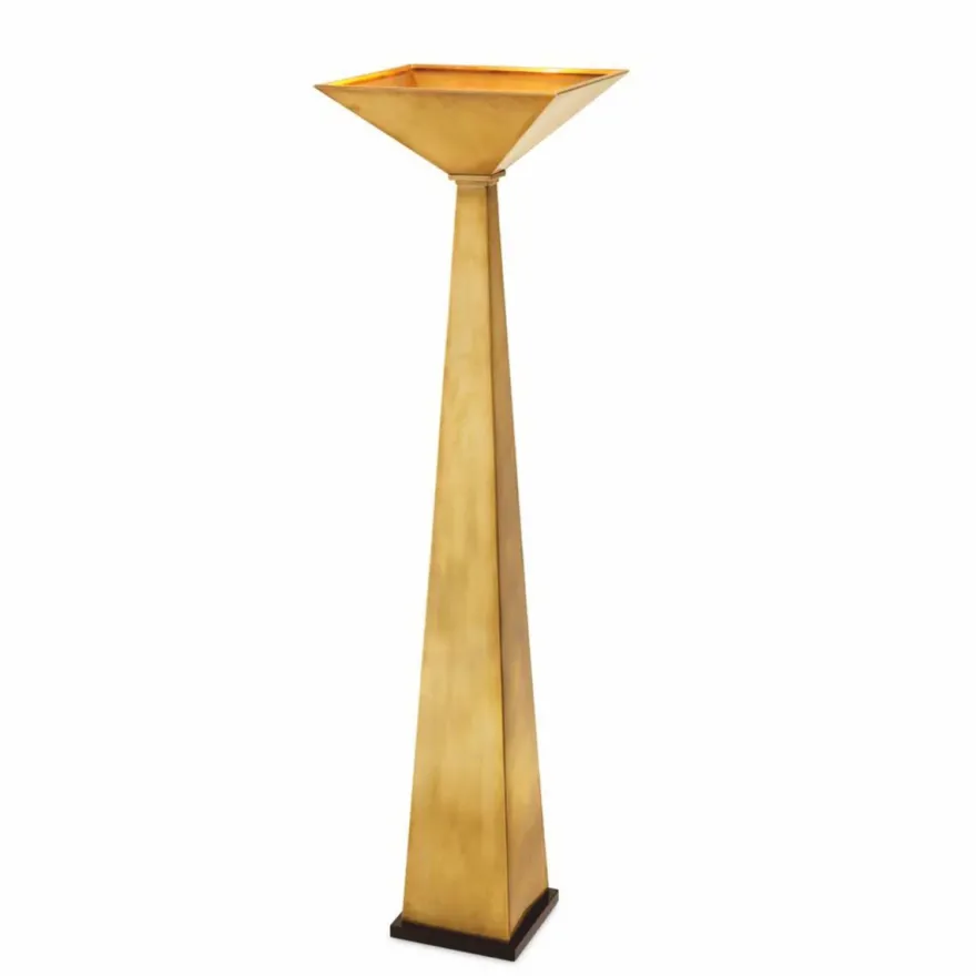 Casa Padrino Luxus Stehleuchte Vintage Messing / Schwarz H. 191 cm - Luxus Leuchten