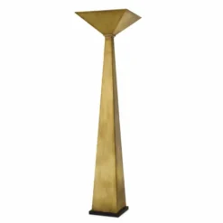 Casa Padrino Luxus Stehleuchte Vintage Messing / Schwarz H. 191 cm - Luxus Leuchten
