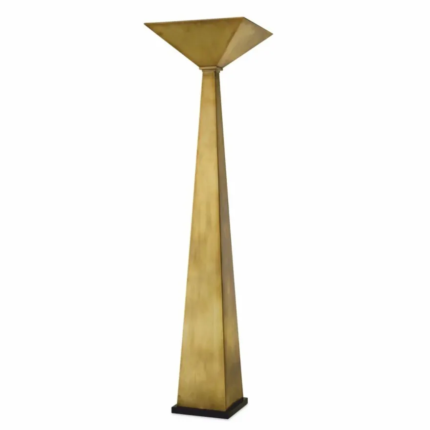 Casa Padrino Luxus Stehleuchte Vintage Messing / Schwarz H. 191 cm - Luxus Leuchten