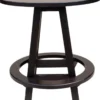 Casa Padrino Luxus Stehtisch mit Fußstütze Dunkelbraun Ø 100 x H. 110 cm - Runder Massivholz Tisch - Runder Massivholz Bartisch - Massivholz Möbel - Bar Möbel - Gastronomie Möbel