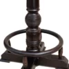 Casa Padrino Luxus Stehtisch mit Fußstütze Dunkelbraun Ø 75 x H. 110 cm - Runder Massivholz Tisch - Runder Massivholz Bartisch - Massivholz Möbel - Bar Möbel - Gastronomie Möbel