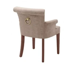 Casa Padrino Luxus Stuhl mit Armlehne Kamelbraun - Luxus Kollektion