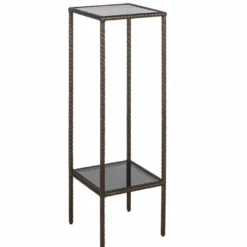 Casa Padrino Luxus Säule Bronze / Schwarz H. 91 cm - Luxus Wohnzimmer Möbel