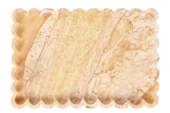 Casa Padrino Luxus Tablett Mehrfarbig 30 x 20 x H. 4 cm - Rechteckiges Tablett Petal aus hochwertigem Sandstein - Luxus Deko Accessoires