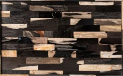 Casa Padrino Luxus Tablett Mehrfarbig 40 x 25 x H. 2 cm - Serviertablett aus versteinertem Holz