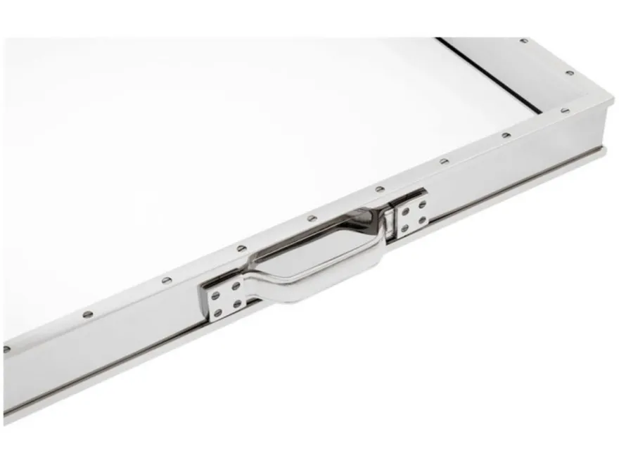 Casa Padrino Luxus Tablett Nickel Finish Silber 55 x 50 x H. 5 cm - Edles Hotel Accessoire