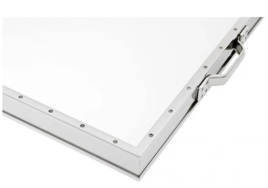 Casa Padrino Luxus Tablett Nickel Finish Silber 55 x 50 x H. 5 cm - Edles Hotel Accessoire
