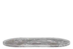 Casa Padrino Luxus Tablett Schwarz 60 x 30 x H. 1,7 cm - Großes rechteckiges Deko Tablett aus Kunstharz mit transparent schwarzer Wirbeloptik - Luxus Deko Accessoires