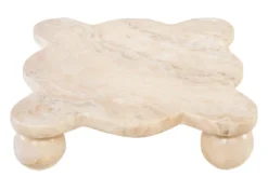 Casa Padrino Luxus Tablett 28 x 28 x H. 7,5 cm - Edles Tablett aus hochwertigem poliertem Onyx - Luxus Deko Accessoires