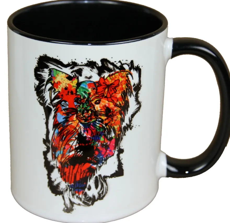 Casa Padrino Luxus Tasse Harald Glööckler Pompöös Flower Bunt 9,5 cm x 8,5 cm - Porzellan Design Tasse