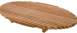 Casa Padrino Luxus Teak Couchtisch Naturfarben 170,5 x 99,5 x H. 21,5 cm - Ovaler Teakholz Wohnzimmertisch - Teakholz Wohnzimmer Möbel - Massivholz Möbel - Luxus Möbel - Luxus Einrichtung