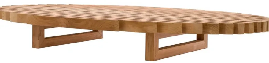 Casa Padrino Luxus Teak Couchtisch Naturfarben 170,5 x 99,5 x H. 21,5 cm - Ovaler Teakholz Wohnzimmertisch - Teakholz Wohnzimmer Möbel - Massivholz Möbel - Luxus Möbel - Luxus Einrichtung