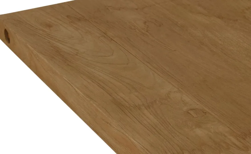 Casa Padrino Luxus Teakholz Esstisch Braun / Schwarz 110 x 70 x H. 77 cm - Esszimmermöbel