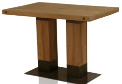 Casa Padrino Luxus Teakholz Esstisch Braun / Schwarz 110 x 70 x H. 77 cm - Esszimmermöbel