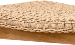 Casa Padrino Luxus Teakholz Esszimmer Stuhl mit Armlehnen Naturfarben 60 x 53 x H. 77 cm - Garten Stuhl - Terrassen Stuhl - Garten Möbel - Esszimmer Möbel - Luxus Teakholz Möbel
