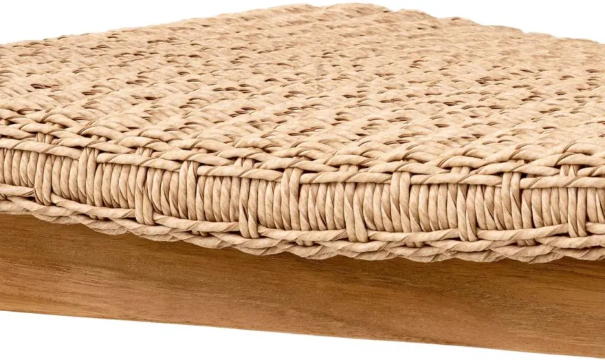 Casa Padrino Luxus Teakholz Esszimmer Stuhl mit Armlehnen Naturfarben 60 x 53 x H. 77 cm - Garten Stuhl - Terrassen Stuhl - Garten Möbel - Esszimmer Möbel - Luxus Teakholz Möbel