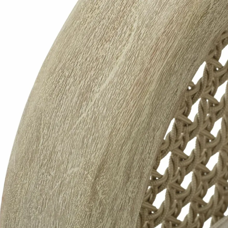 Casa Padrino Luxus Teakholz Garten Sofa Sandfarben / Beige 194 cm - Garten Möbel